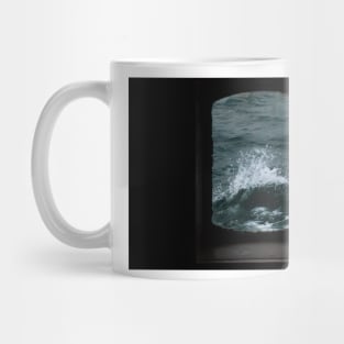 Wave out of a window of a ship – Minimalist Oceanscape Mug